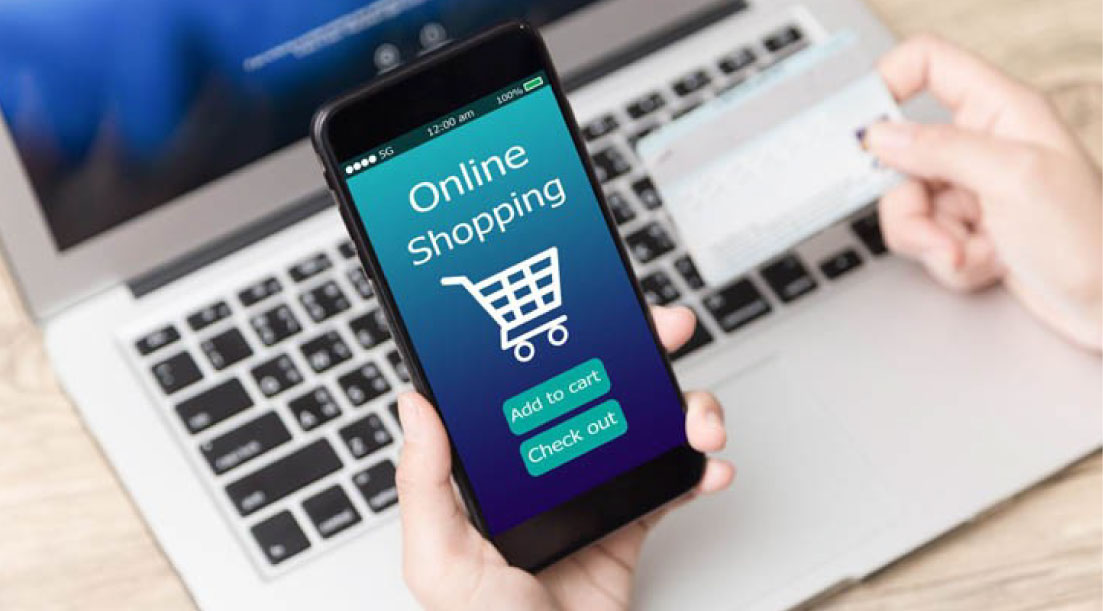 pantalla de móvil en tienda online