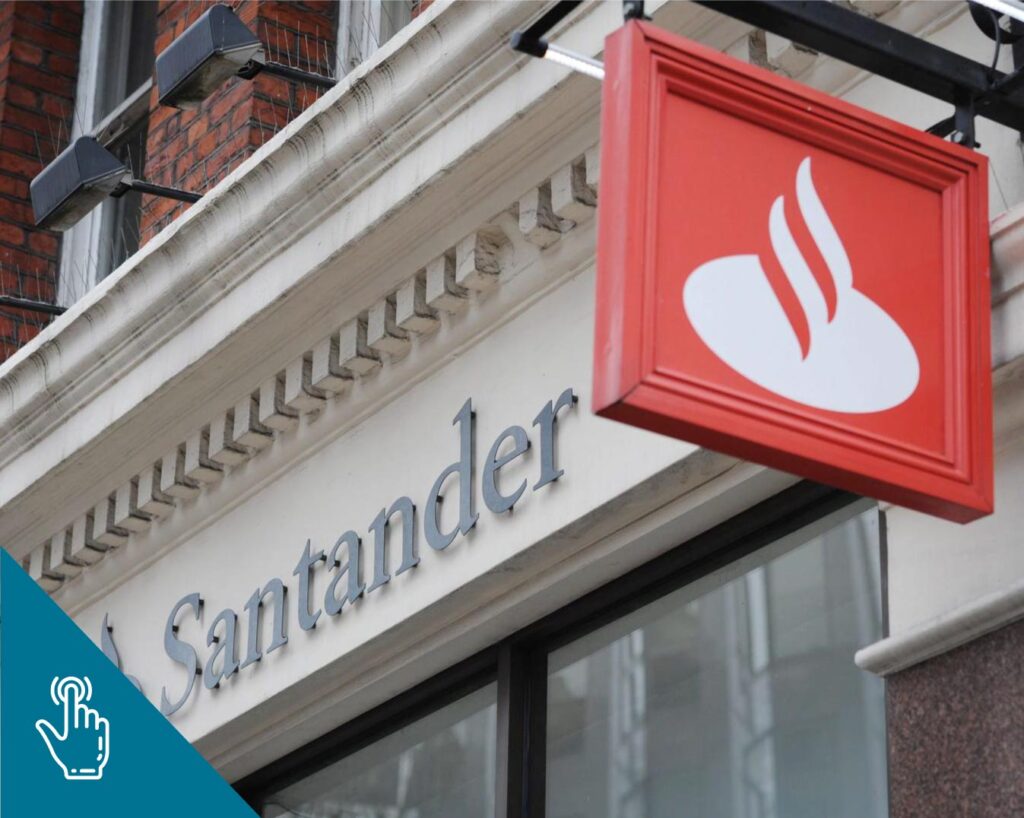 portada con logo de Santander